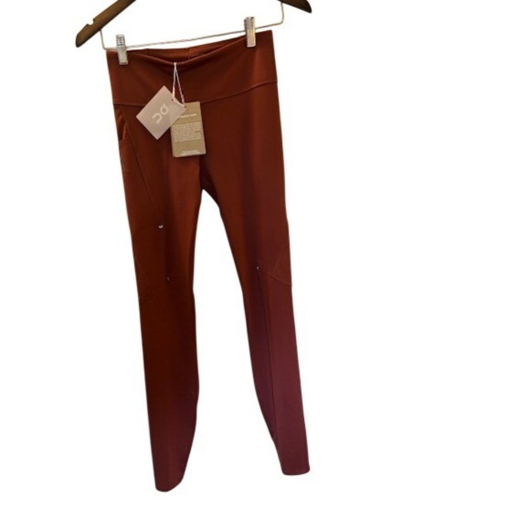 On Cloud Performance Women's XS Rust High Rise Leggings Pockets NEW
